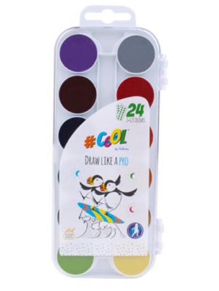 Victoria Victoria, 312060, Cool by Victoria, sada vodových barev, 24 odstínů