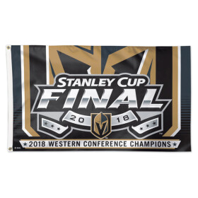 Wincraft Vlajka Vegas Golden Knights NHL 2018 Western Conference Champions On-Ice Flag Velikost: USA