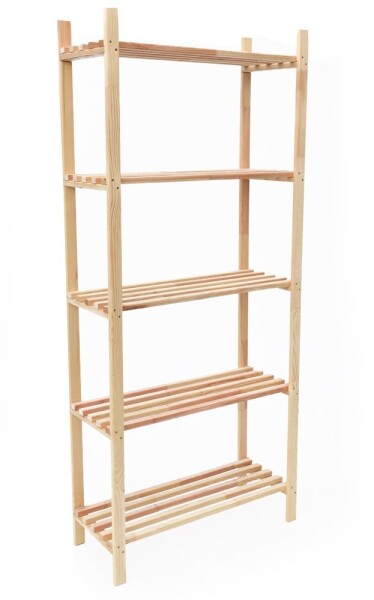 Rojaplast Regál dřevěný 5 polic