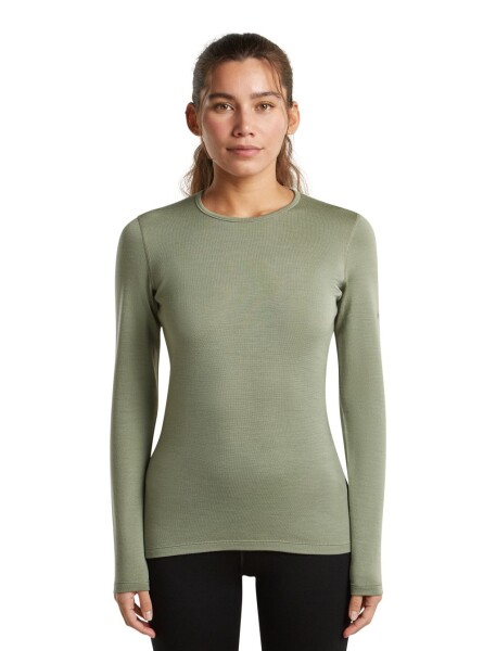 Dámské merino triko dlouhý rukáv ICEBREAKER Wmns 260 Tech LS Crewe, Lichen velikost: XS