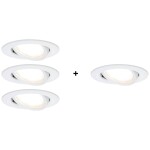 Paulmann 92907 Whirl LED vestavné svítidlo, LED, pevně vestavěné LED, 4.9 W, hliník (kartáčovaný), saténová, sada 3 ks