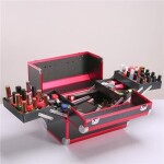 Aptel Kosmetický kufřík 35x25x31cm růžovo-černý CA34A