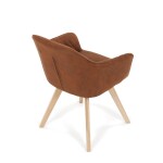 Jídelní židle, hnědá, látka vintage, DCH-435 BR3