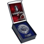 Fanatics Skleněný puk Carolina Hurricanes NHL 2026 Stanley Cup Champions Crystal Puck Filled with Ice from the 2026 Stanley Cup Final