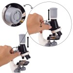 Malplay Zábavný dětský vědecký mikroskop s příslušenstvím 100x/400x/1200x