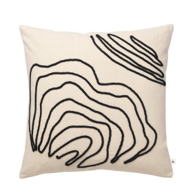 Ferm Living Polštář z organické bavlny Jot Natural 50 x 50 cm, krémová barva, textil