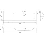 MEXEN/S - Orio koupelnová skříňka 160 cm s umyvadlem Vela pravá, 2S, 1D, bílá mat 91A13-16047-3-BBFFFF01-W23P01
