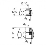 SCHELL - Příslušenství Stlačovací šroubení - komplet, chrom 265000699