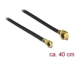 DeLock MHF (M) - MHF IV/HSC MXHP32 (M) 0,4 m černá / Anténní kabel / 50 Ohm / 1.13 / Úhlové konektory (89650)