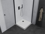 MEXEN/S - PRETORIA duo sprchový kout 70 x 70, transparent, černý + vanička včetně sifonu 852-070-070-70-02-4010B