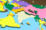 Moyo Montessori Moyo Montessori Puzzle - mapa Asie - bez rámečku