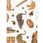 Konges Sløjd Dětské dočasné tetování Animals, hnědá barva, papír