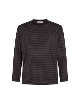 Unisex merino triko s dlouhým rukávem ICEBREAKER Unisex 150 Merino Stripe LS Tee, Before Dawn/Obsidian/S velikost: M