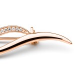 Stříbrná brož s černou perlou Stephanie Gold, stříbro 925/1000, Černá