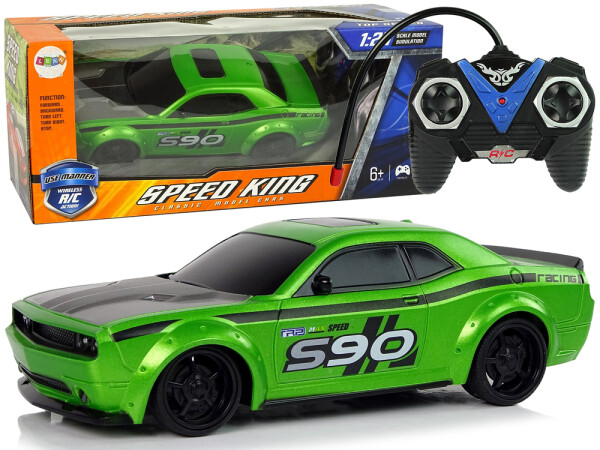 Mamido Sportovní auto S90 na dálkové ovládání R/C 1:24 zelené