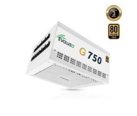 EVOLVEO G750, zdroj 750W, 80+ GOLD, ATX 3.1, aPFC, 140 mm ventilátor, plně modulární, záruka 3 roky, bílý EDF_547268
