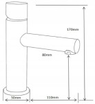 MEXEN/S - Elba One umyvadlová baterie, černá/růžové zlato 74101-76