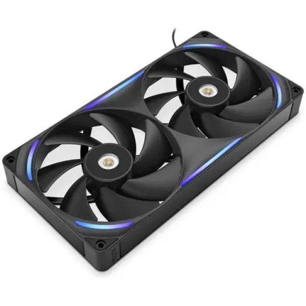 NZXT F280X černá / 2x 140mm / Fluid Dynamic Bearing / 41 dB @ 1700 RPM / 116 CFM / 4-pin PWM + 4-Pin RGB (RF-U28PN-B1)