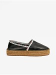 Černé dámské kožené espadrilky Love Moschino - Dámské