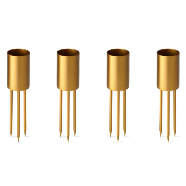 Ester & erik Zapichovací svícen na svíčku Gold Medium – set 4 ks, zlatá barva, kov