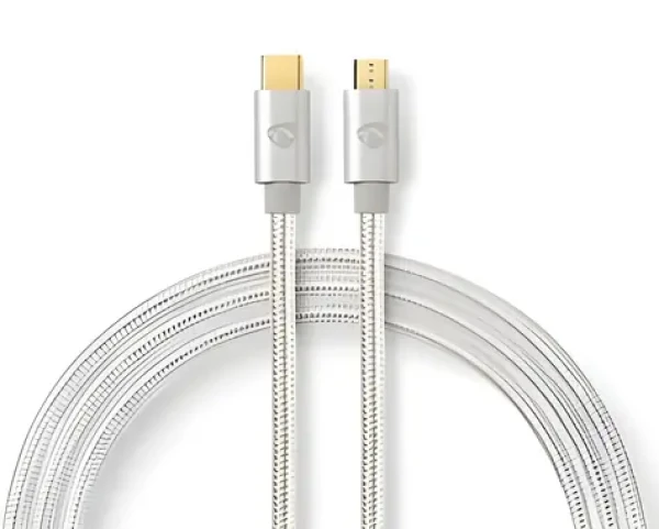 Nedis USB-C - Micro-B kabel nylonový opletený / Kabel USB / USB 2.0 / 480 Mbps / 10 W / 3 m (CCTB60650AL30)