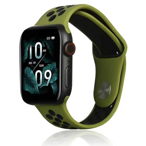 Beline Sport Silicone zeleno-černý / Sportovní pásek pro Apple Watch / 42/44/45/49 mm