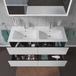 DURAVIT - L-Cube Umyvadlová skříňka 55x129x48 cm, 4 zásuvky, bílá mat LC625901818