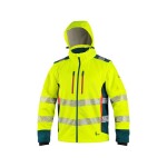 Bunda CXS BEDFORD pánská reflexní softshellová žluto-petrolová 3XL žluto-petrolová