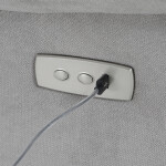 Polohovacíí křeslo s elektrickým ovládáním, potah stříbrná látka