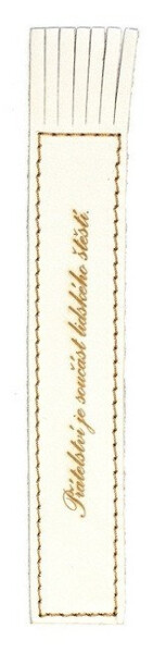 Kožená záložka se střapci Přátelství je součást lidského štěstí