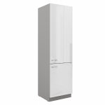 Skříňka pro vestavenou lednici 60 LO-210 2F Barva korpusu: Šedá, Barva dvířek: Šedý lesk (Šedá)