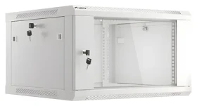 Lanberg WF01-6606-10S šedá / Nástěnný rozvaděč / 19" / 6U / 600×600 mm / prosklené dveře / flat pack (WF01-6606-10S)