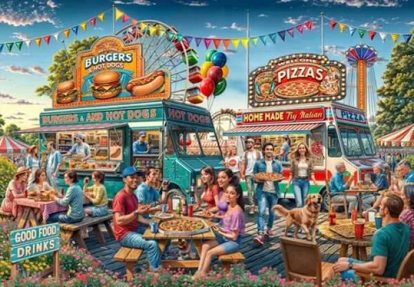 BLUEBIRD Puzzle Pojízdné občerstvení