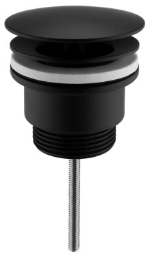 SAPHO - Umyvadlová výpust 5/4“, neuzavíratelná, velká zátka, 5-65, černá mat CV3004B