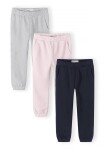 Tepláky dívčí s elastickým pasem a stahovací šňůrkou 3pack Minoti 30FLEECE155 - 110/116 | 5/6let