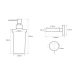 SAPHO - X-ROUND WHITE dávkovač mýdla 230ml, mléčné sklo, bílá mat XR101W