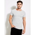 GUESS tričko Short-Sleeve Crewneck Tee šedé M Svetlošedá