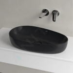 VILLEROY & BOCH - Antao Umyvadlo na desku, 40x65 cm, CeramicPlus, Pure Black 4A7465R7