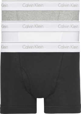 Pánské trenky 3 Pack Trunks Cotton Classics 000NB1893AMP1 černá/bílá/šedá - Calvin Klein L