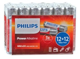 Philips baterie Power Alkaline LR03P24P/10 AAA - 24 ks (8712581693084)