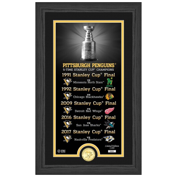 Obraz Pittsburgh Penguins NHL Stanley Cup Legacy Bronze Coin