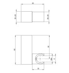 DEANTE - Square černá - Nástěnný držák, pro ruční sprchu, mosaz ANS_N21U