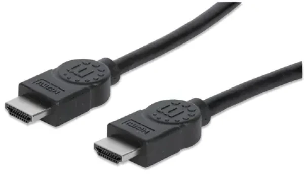 Manhattan HDMI kabel s ethernetem HDMI-HDMI 2m / stíněný / černá (323192)