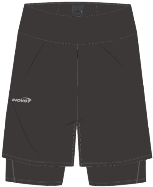 Inov-8 AIRLITE 2in1 kraťasy černá - Inov-8 Běžecké šortky INOV8 AIRLITE 2in1 SHORT M - černá Velikost textilu: L