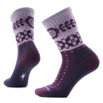 Dámské merino ponožky SMARTWOOL Women's Everyday Cozy Retro Sunflower Cr, Purple Iris velikost: 38-41 (M)