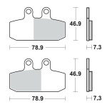 Brzdové destičky Sbs 793 HF ( 179 HF) (Oem *Ap8133540* *Ap8133723*)