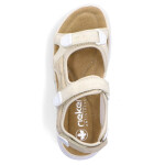 Pohodlné sandály na suchý zip Rieker W RKR691 beige 40