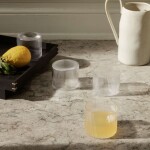 Ferm Living Skleničky Ripple Low Clear 200 ml – set 4 ks, čirá barva, sklo