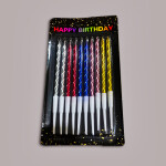 Cake star Dortové svíčky spirálové barevné 10ks