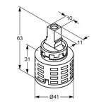 KLUDI - Kartuše 41 mm 7685600-00